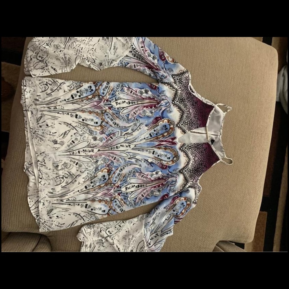 White House Black Market cold shoulder blouse
